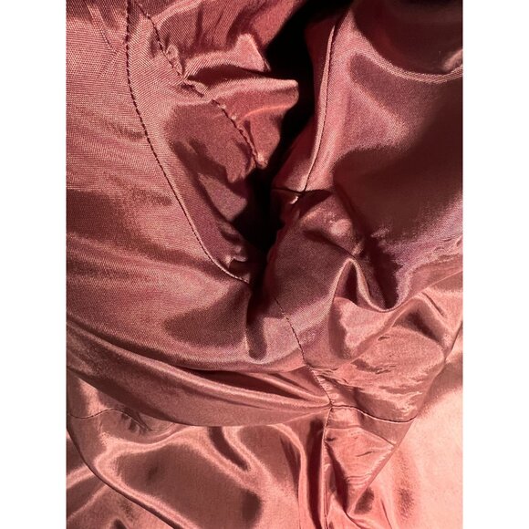 Vintage Express Womens Brown Rayon Blazer Jacket Size 7/8 With Belted Waist & Bu - Picture 12 of 16